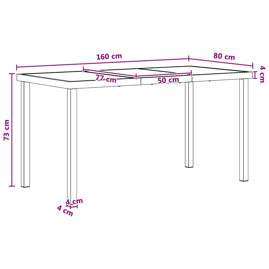 Ensemble de salle à manger pour jardin 9 pcs Noir et anthracite - 9