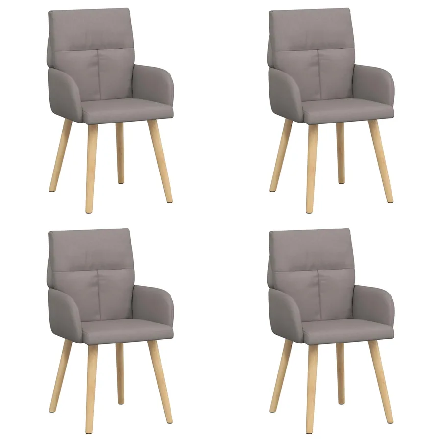 Chaises de salle à manger 4 pcs Tissu Taupe 60 x 56 x 96 cm