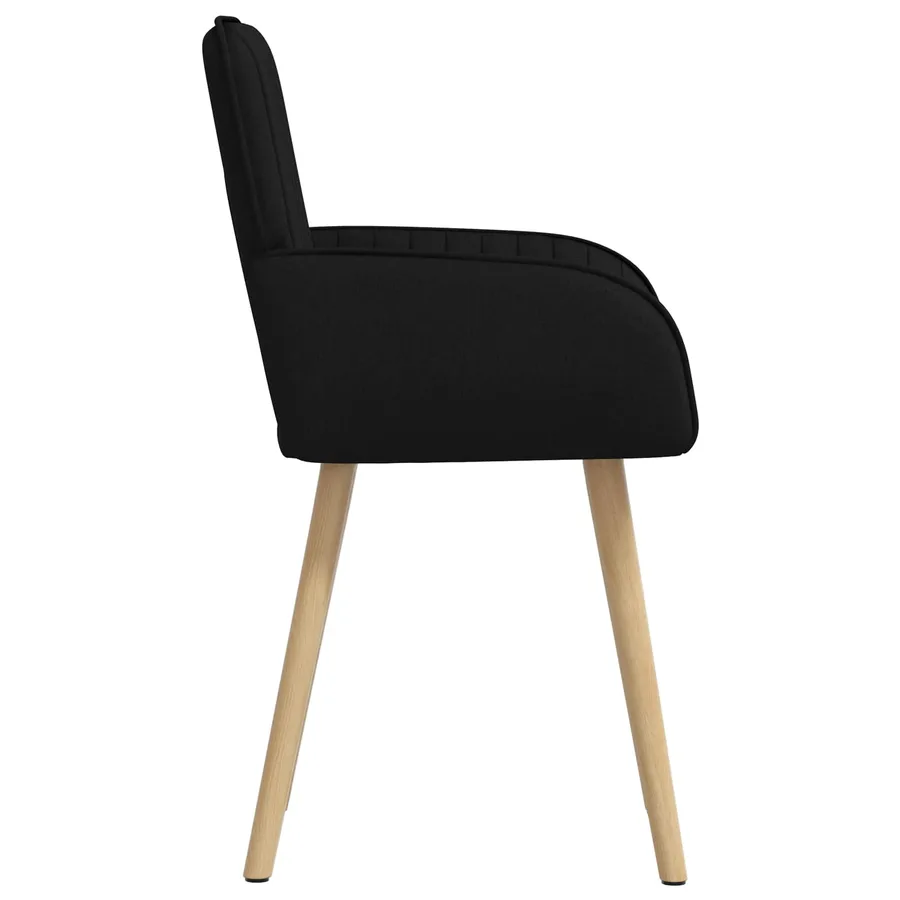 Chaises de salle à manger 2 pcs Tissu Noir 56,5 x 50 x 87,5 cm - 4