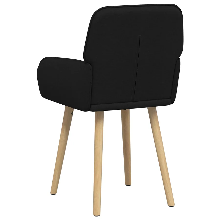Chaises de salle à manger 2 pcs Tissu Noir 56,5 x 50 x 87,5 cm - 5