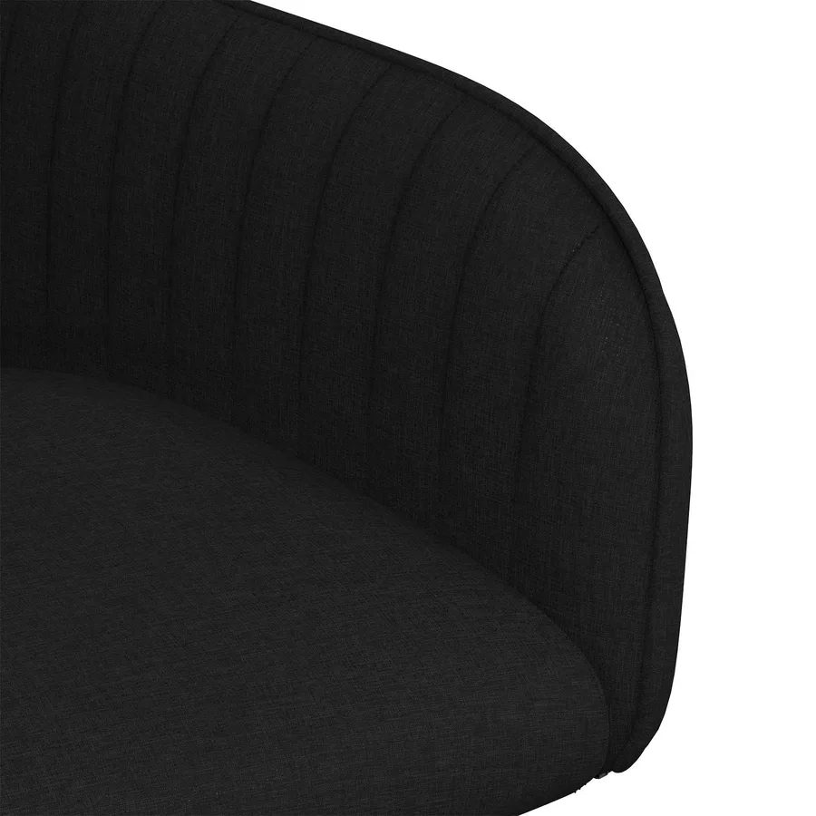 Chaises de salle à manger 2 pcs Tissu Noir 56,5 x 50 x 87,5 cm - 6