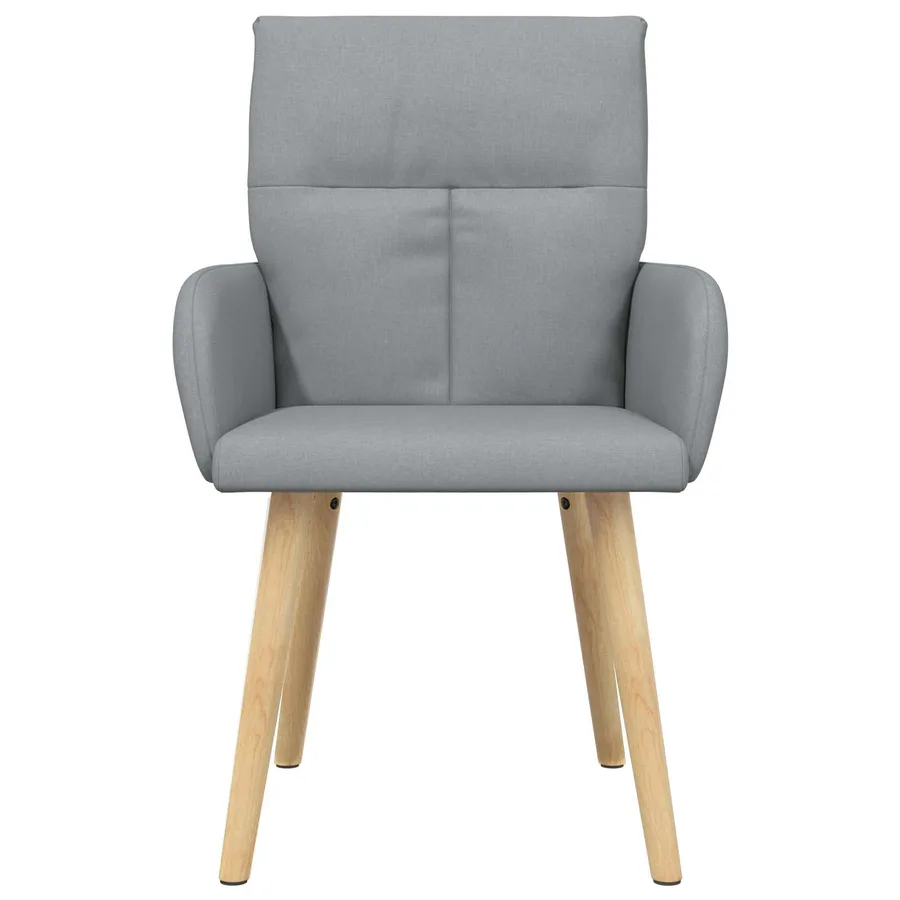 Chaises de salle à manger 4 pcs Tissu Gris clair - 3