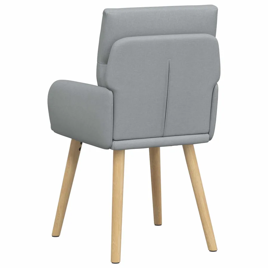 Chaises de salle à manger 4 pcs Tissu Gris clair - 5