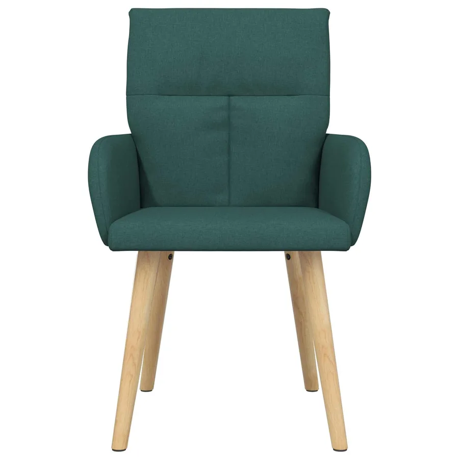 Chaises de salle à manger 6 pcs Tissu Vert foncé - 3