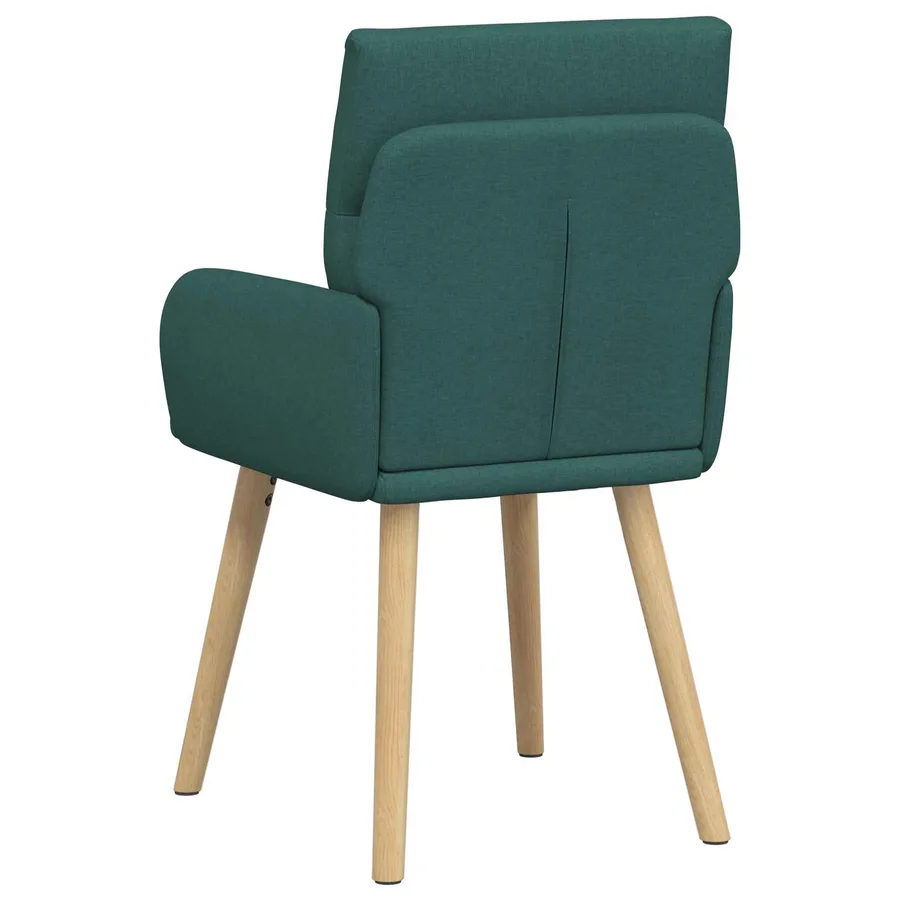 Chaises de salle à manger 6 pcs Tissu Vert foncé - 5