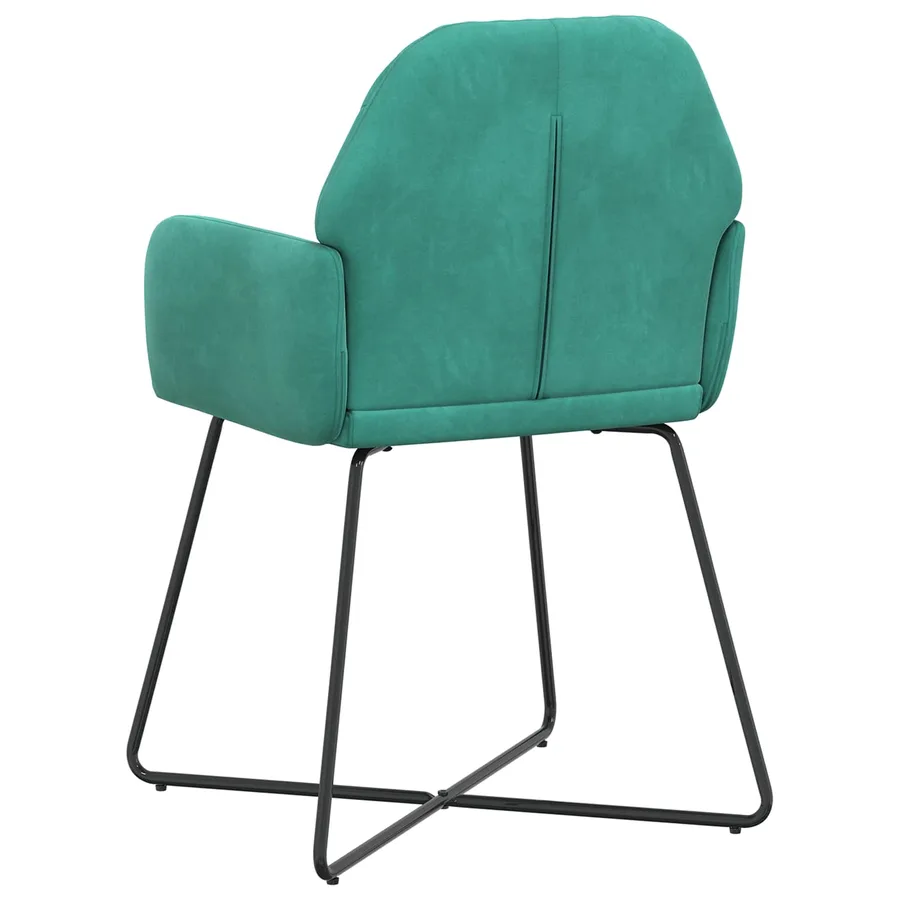 Chaises de salle à manger 4 pcs Velours Turquoise - 5