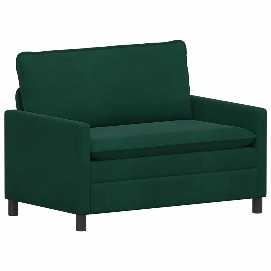Ensemble de Canapés 2 pcs Vert foncé Velours - 4