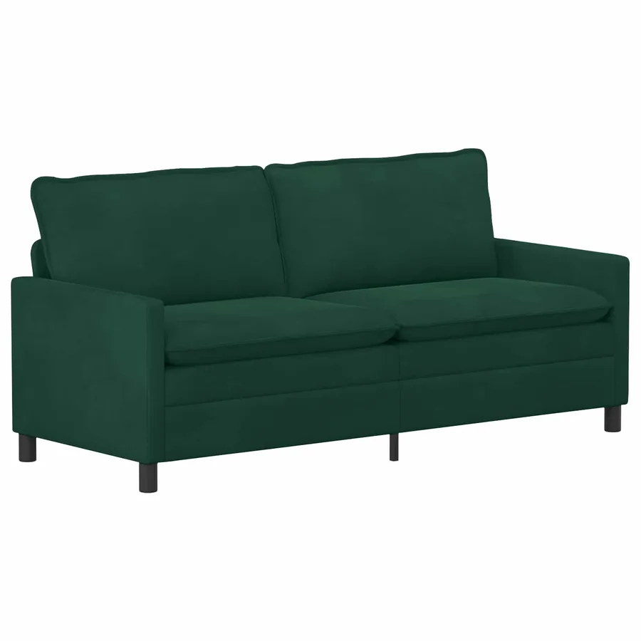 Ensemble de Canapés 2 pcs Vert foncé Velours - 3
