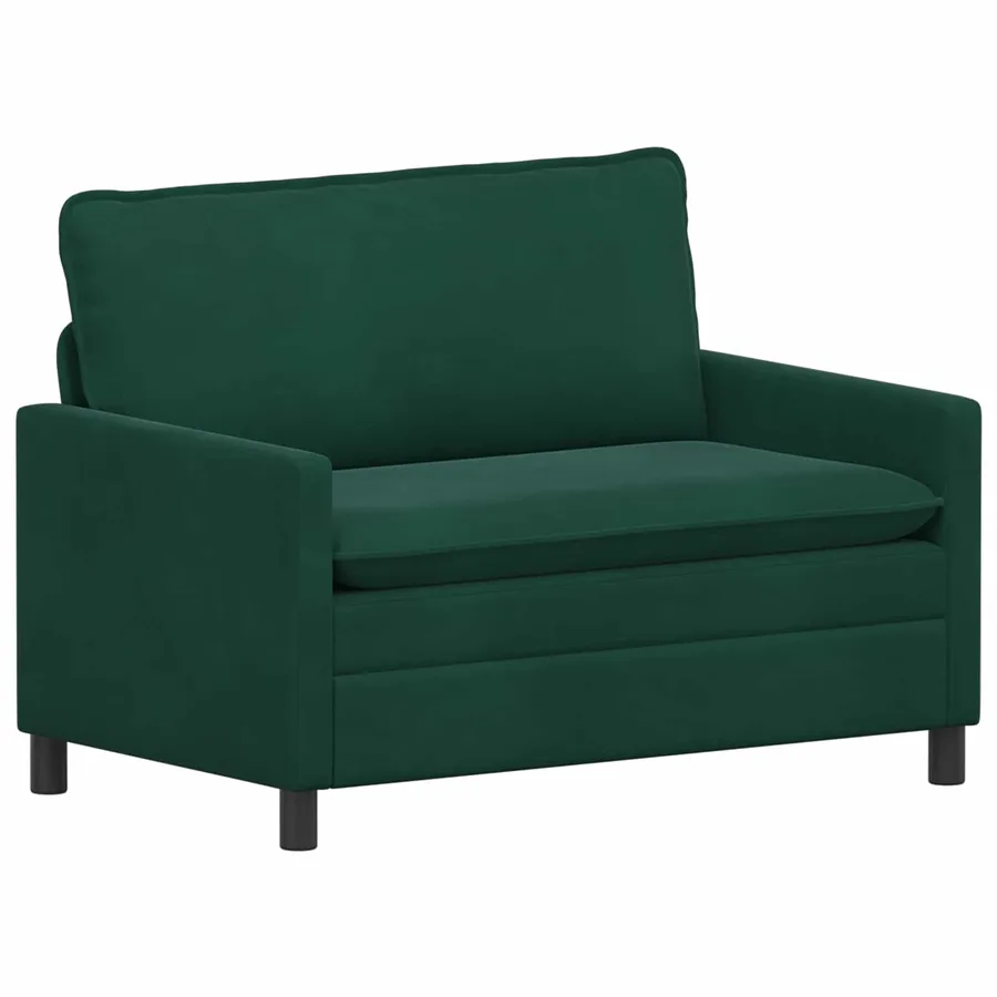Ensemble de Canapés 2 pcs Vert foncé Velours - 4