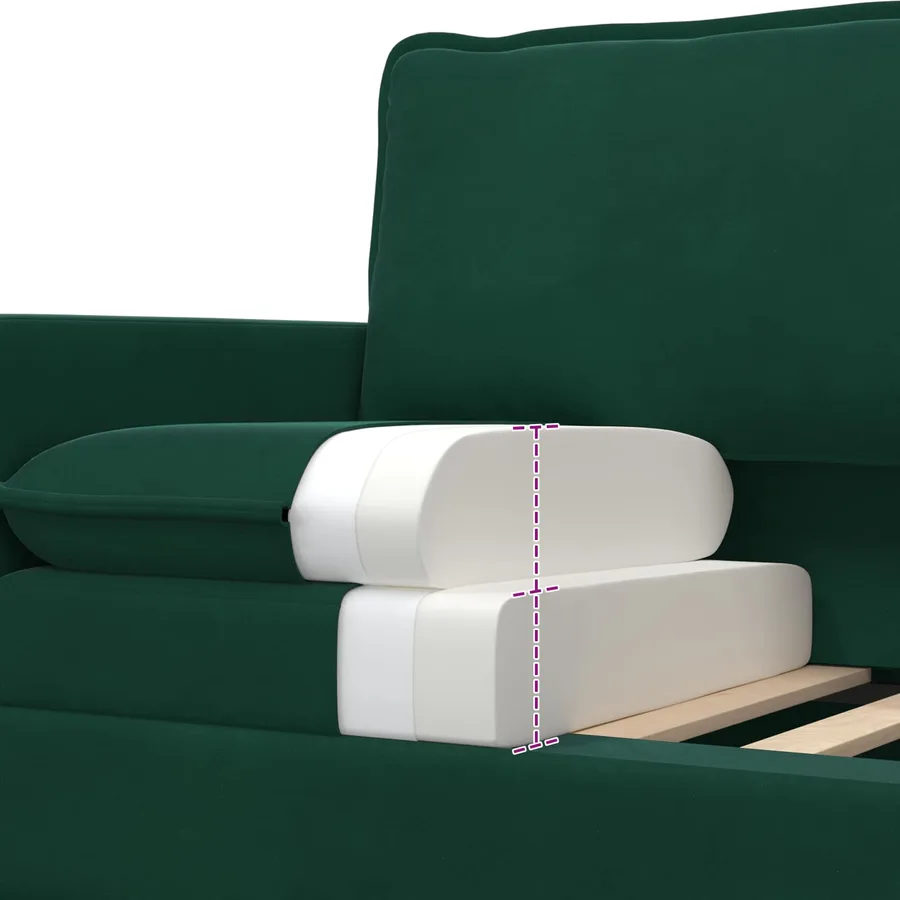 Ensemble de Canapés 2 pcs Vert foncé Velours - 6