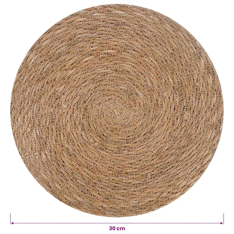 Dessous de verre en herbe marine 6 pcs Naturel Ø 30 cm - 5
