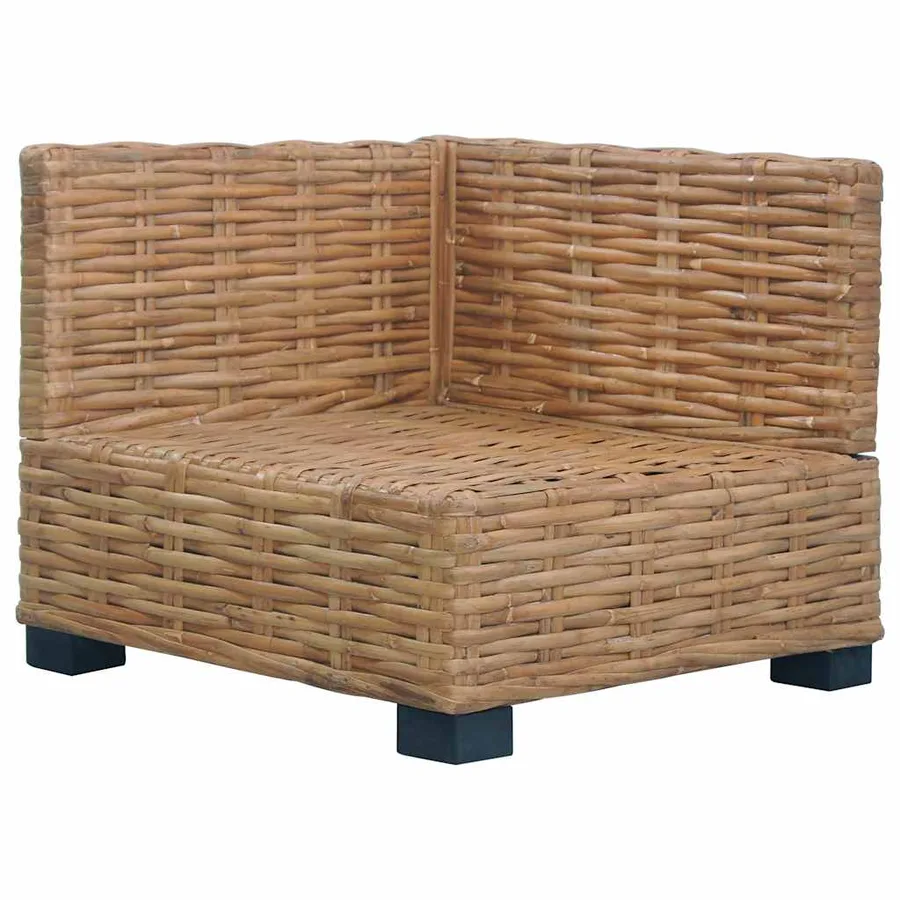 Canapé d'angle avec coussins Rotin naturel - 2