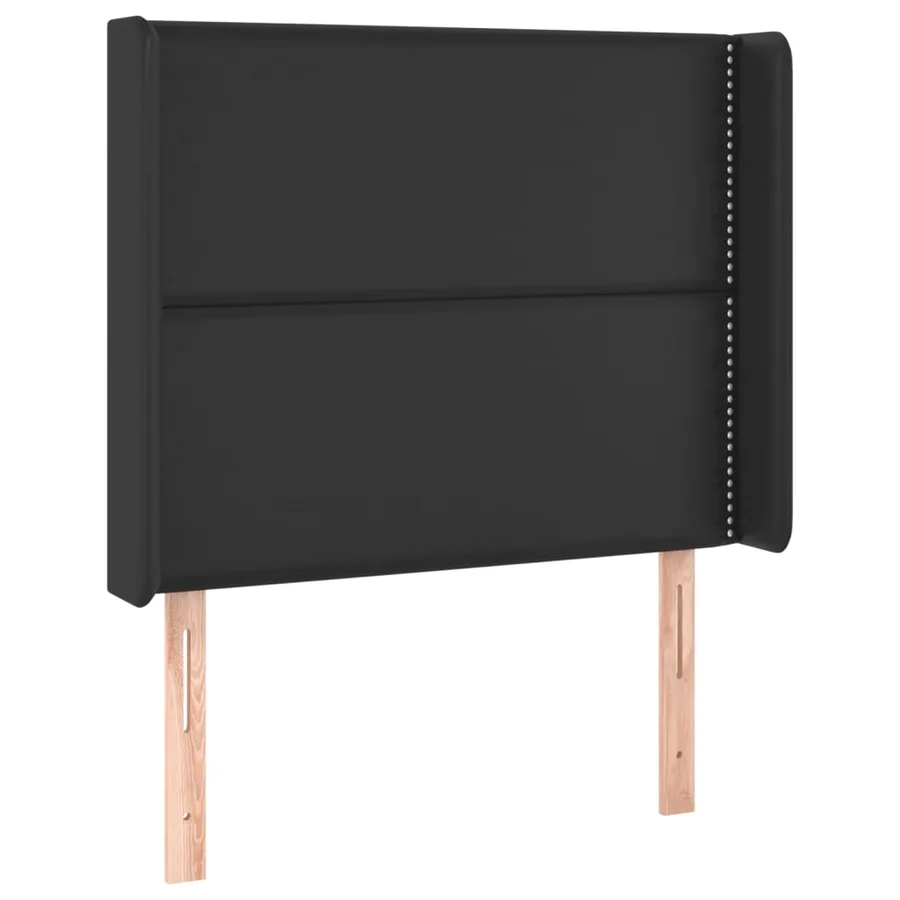 Sommier à lattes de lit matelas LED Noir 80x200 cm Similicuir - 7