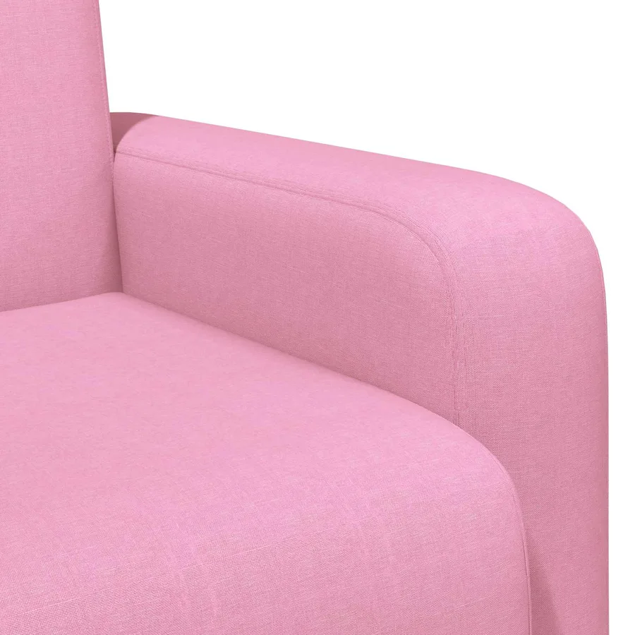 Fauteuil Rose Tissu - 6