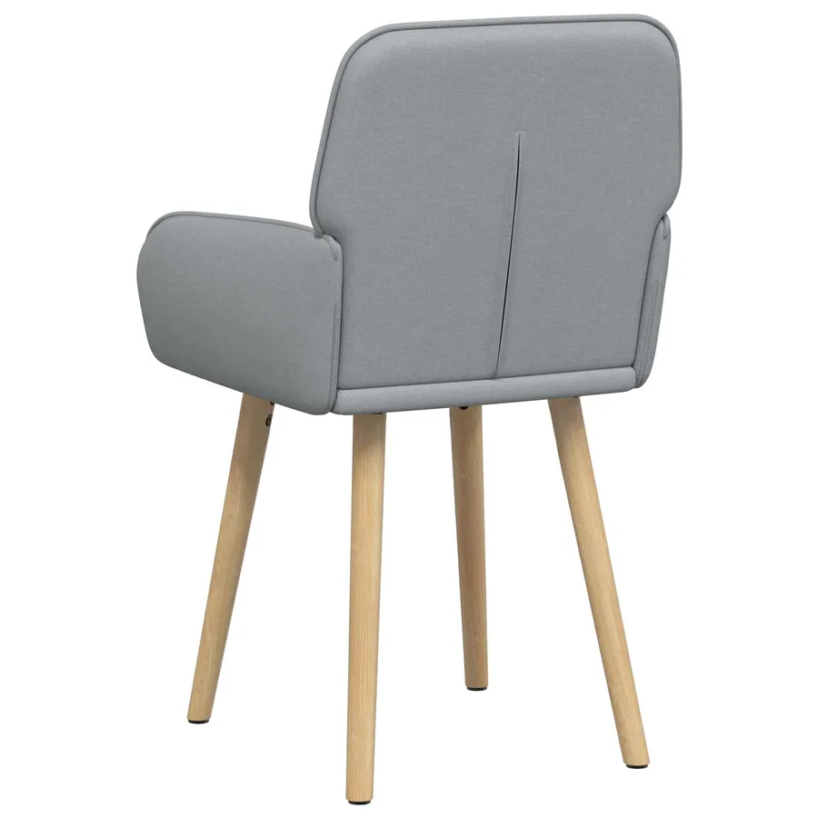Chaises de salle à manger 2 pcs Tissu Gris clair - 5