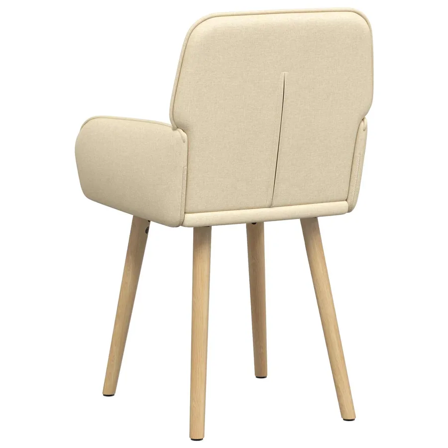 Chaises de salle à manger 2 pcs Tissu Crème 56,5 x 50 x 87,5 cm - 4