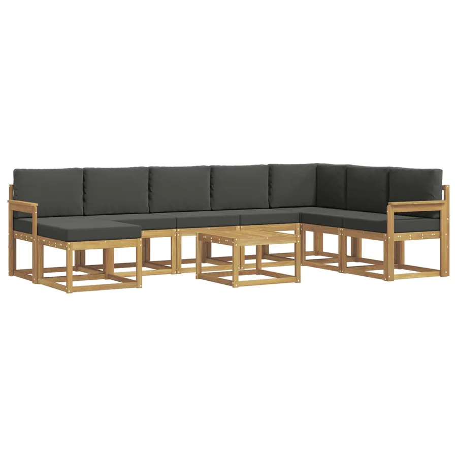 Ensemble de canapés d'extérieur 9 pcs Blanc et anthracite - 2
