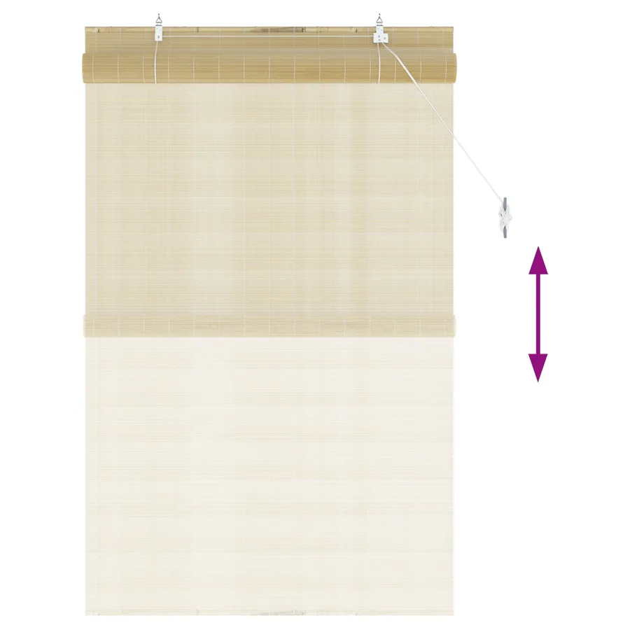 Store enrouleur Naturel 90 x 160 cm Bambou - 6