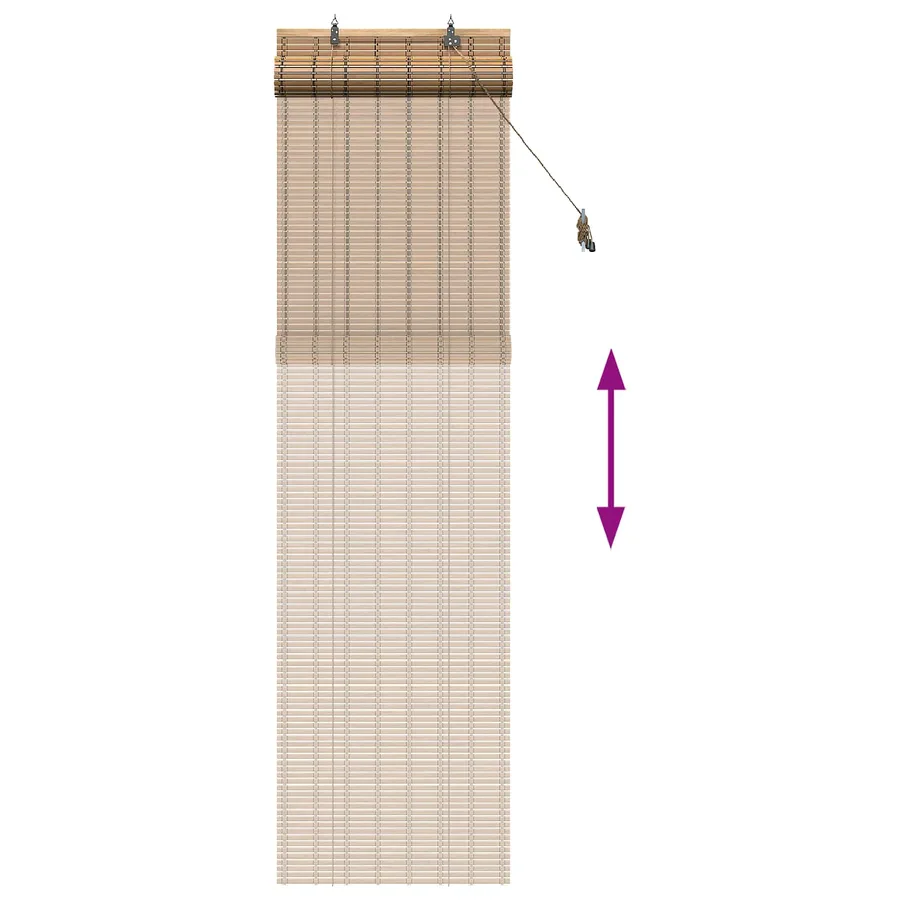 Store enrouleur Nature 40 x 220 cm Bambou - 6