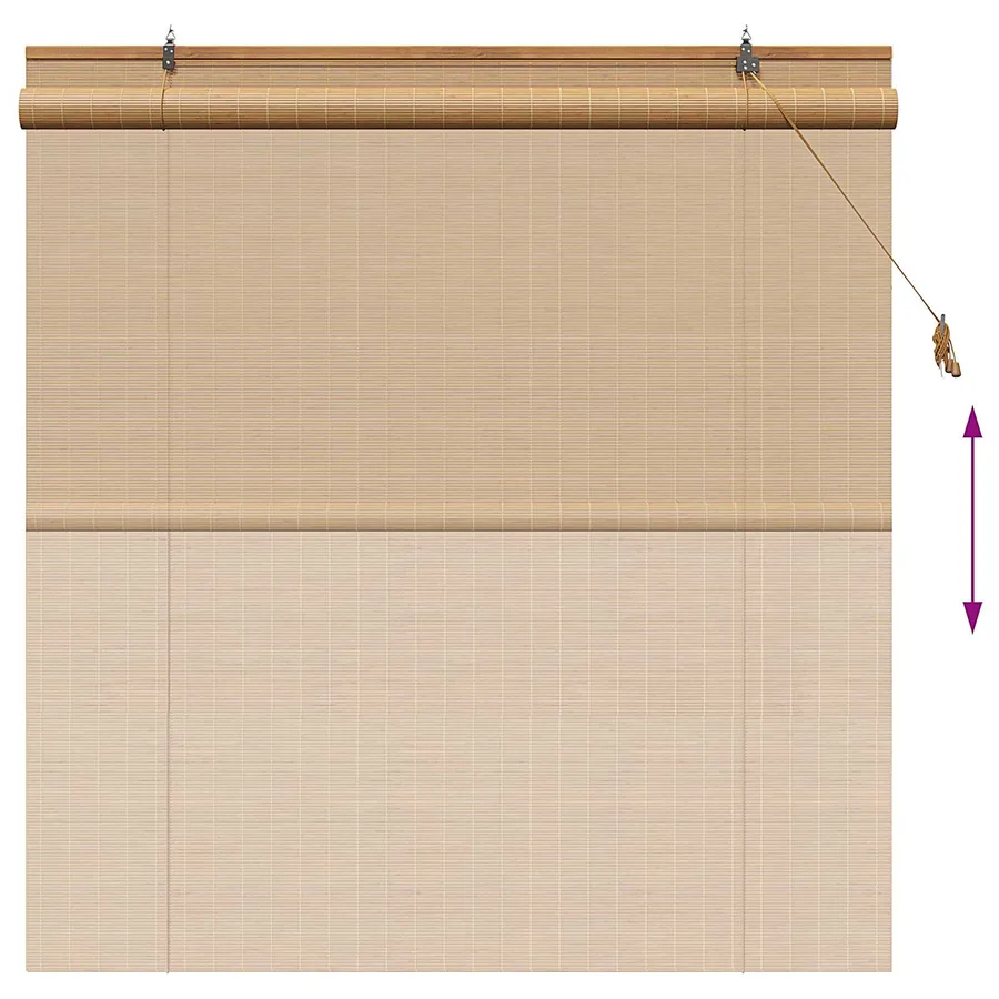 Store enrouleur Marron 160 x 160 cm Bambou - 6