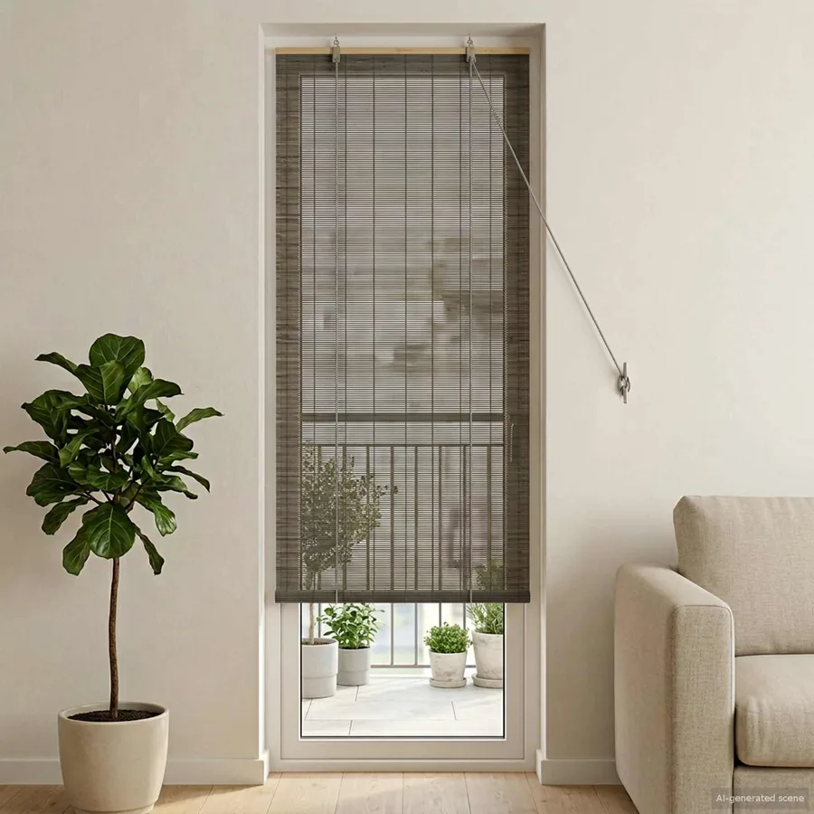Store enrouleur Gris 70 x 220 cm Bambou