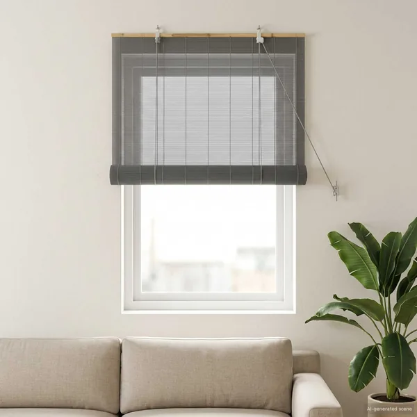 Store enrouleur Gris 40 x 160 cm Bambou