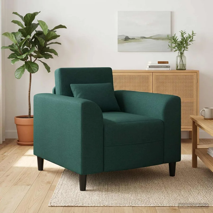Fauteuil Vert foncé Tissu