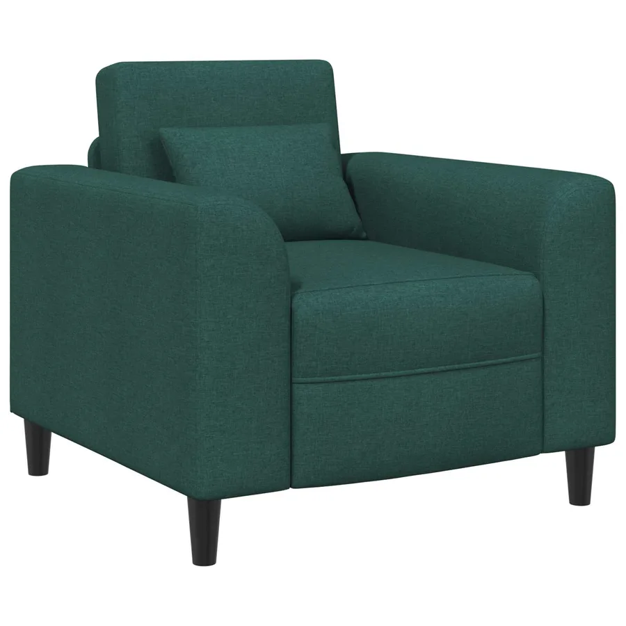 Fauteuil Vert foncé Tissu - 2