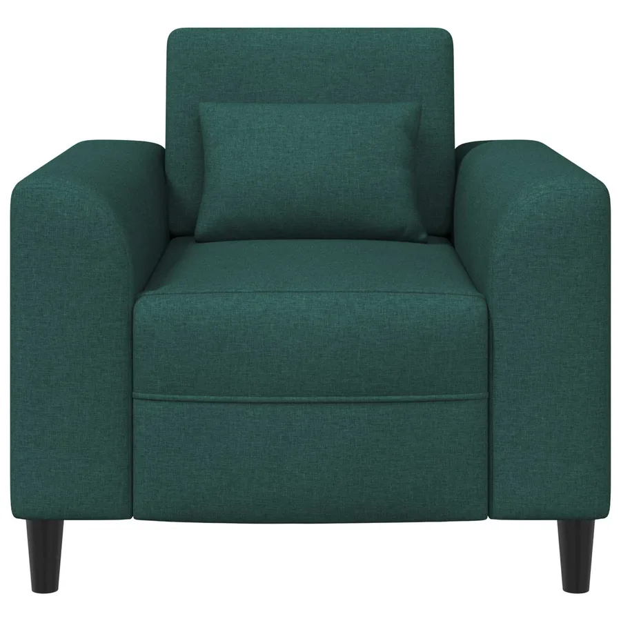 Fauteuil Vert foncé Tissu - 3