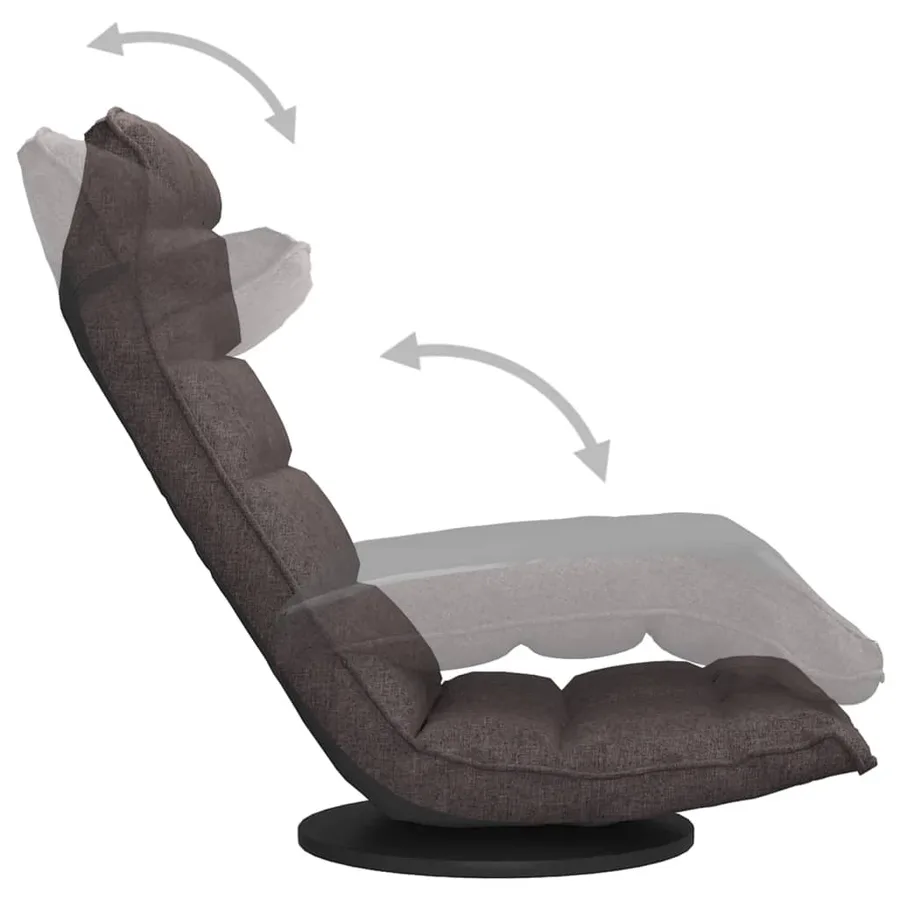 Chaise de sol pivotante Taupe Tissu - 6