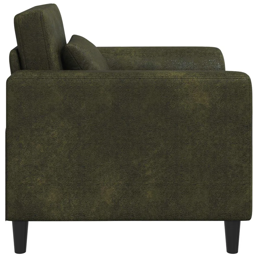 Fauteuil Vert armée Simili daim - 4