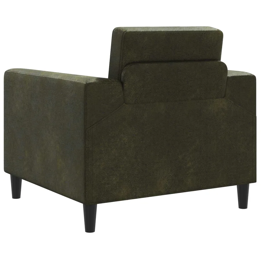Fauteuil Vert armée Simili daim - 5