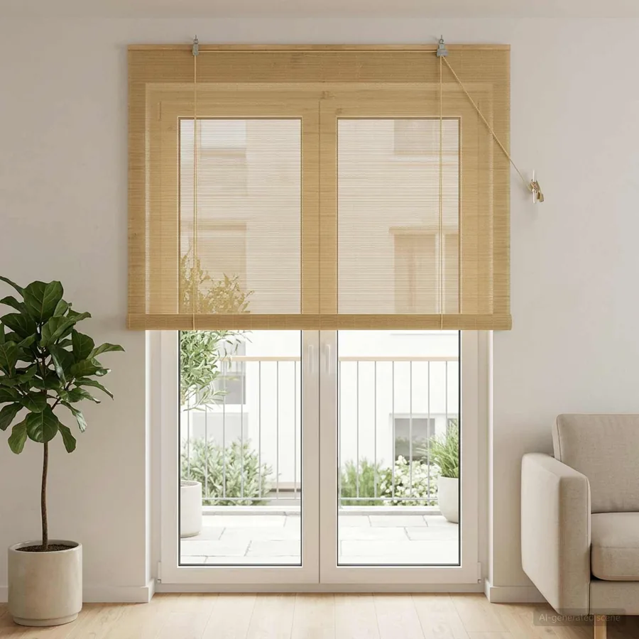 Store enrouleur Naturel 160 x 220 cm Bambou
