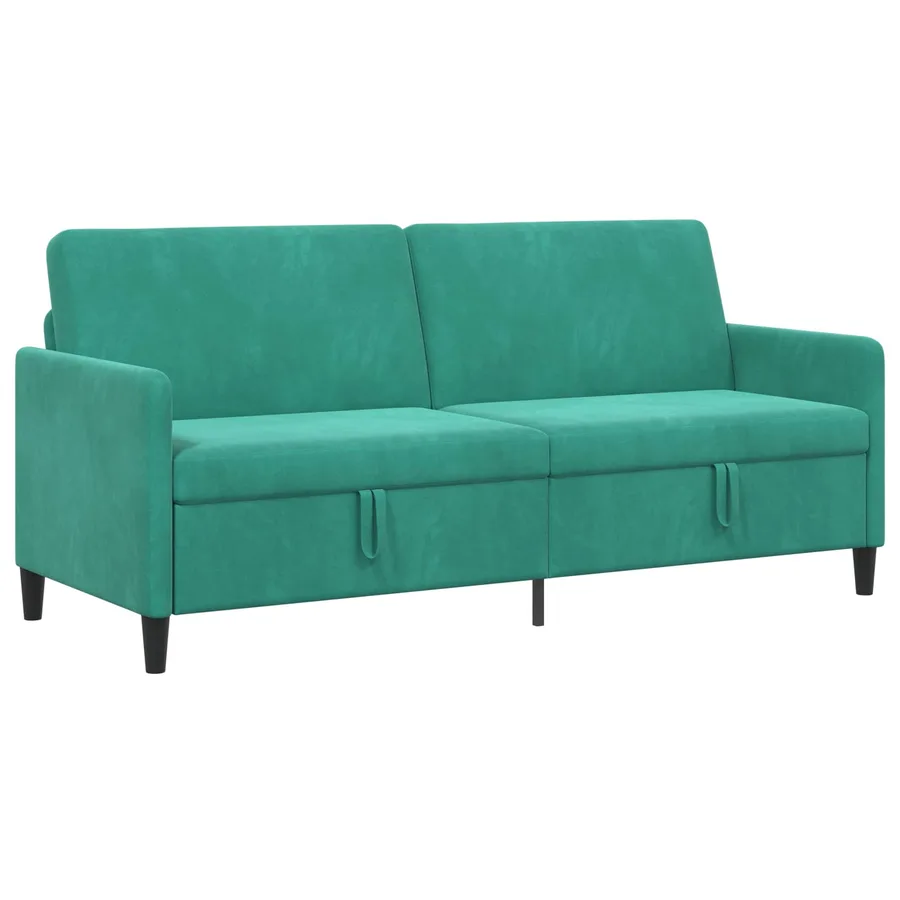 Sofa avec rangement Turquoise 192 x 78 x 87 cm Polyester - 2
