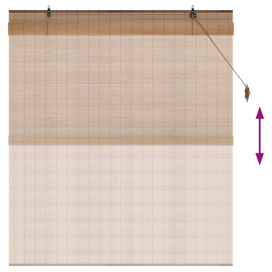 Store enrouleur Marron 160 x 160 cm Bambou - 5
