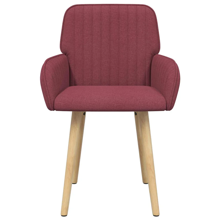 Chaises de salle à manger 6 pcs Tissu Bordeaux - 3