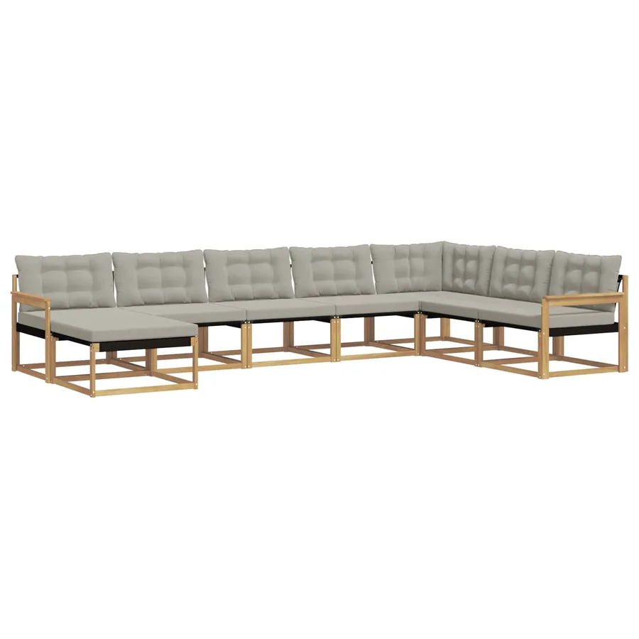 Ensemble de canapés d'extérieur 8 pcs Bois d'Acacia Massif - 2