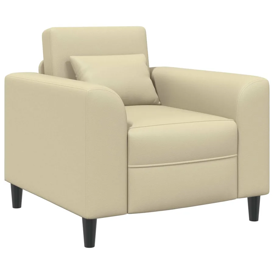 Fauteuil Crème Simili cuir - 2