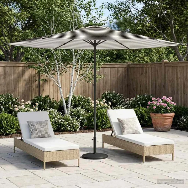 Parasol de jardin 300 x 300 cm Polyester Rectangulaire