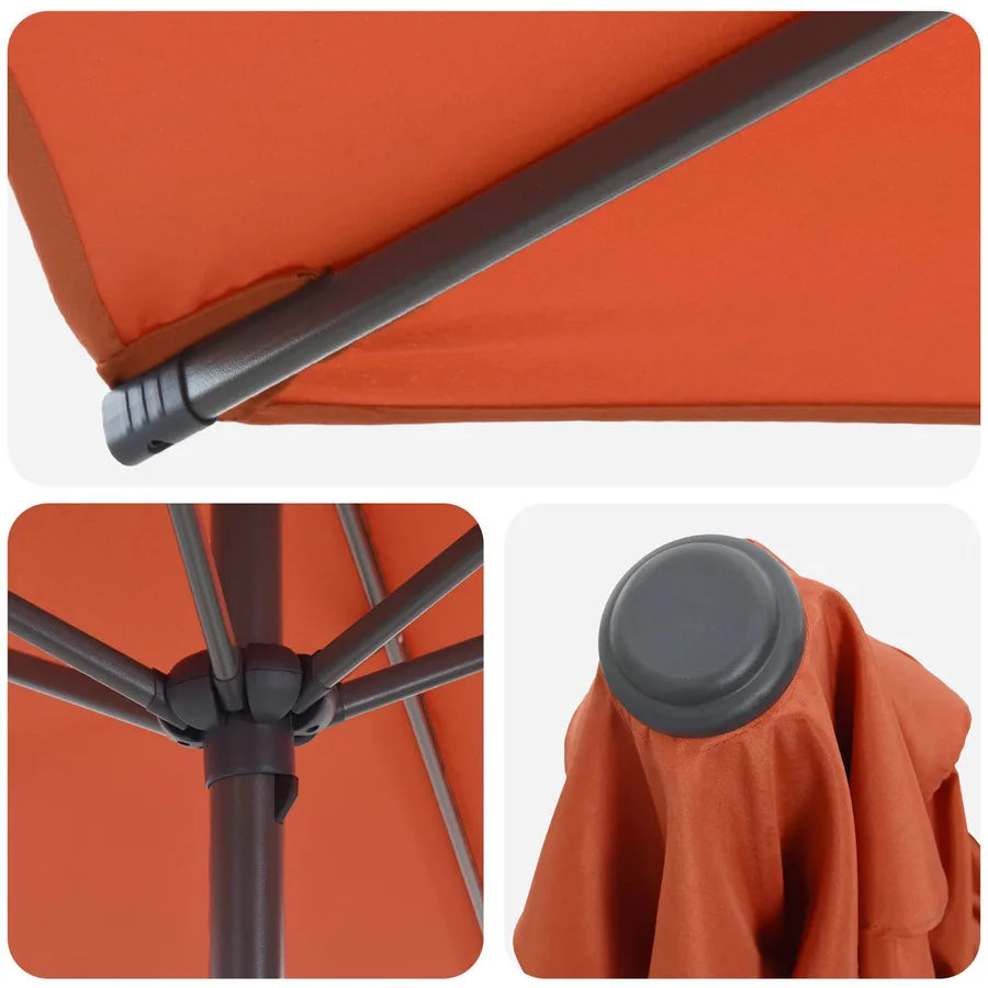 Parasol de jardin avec base 230 x 230 cm Polyester - 5