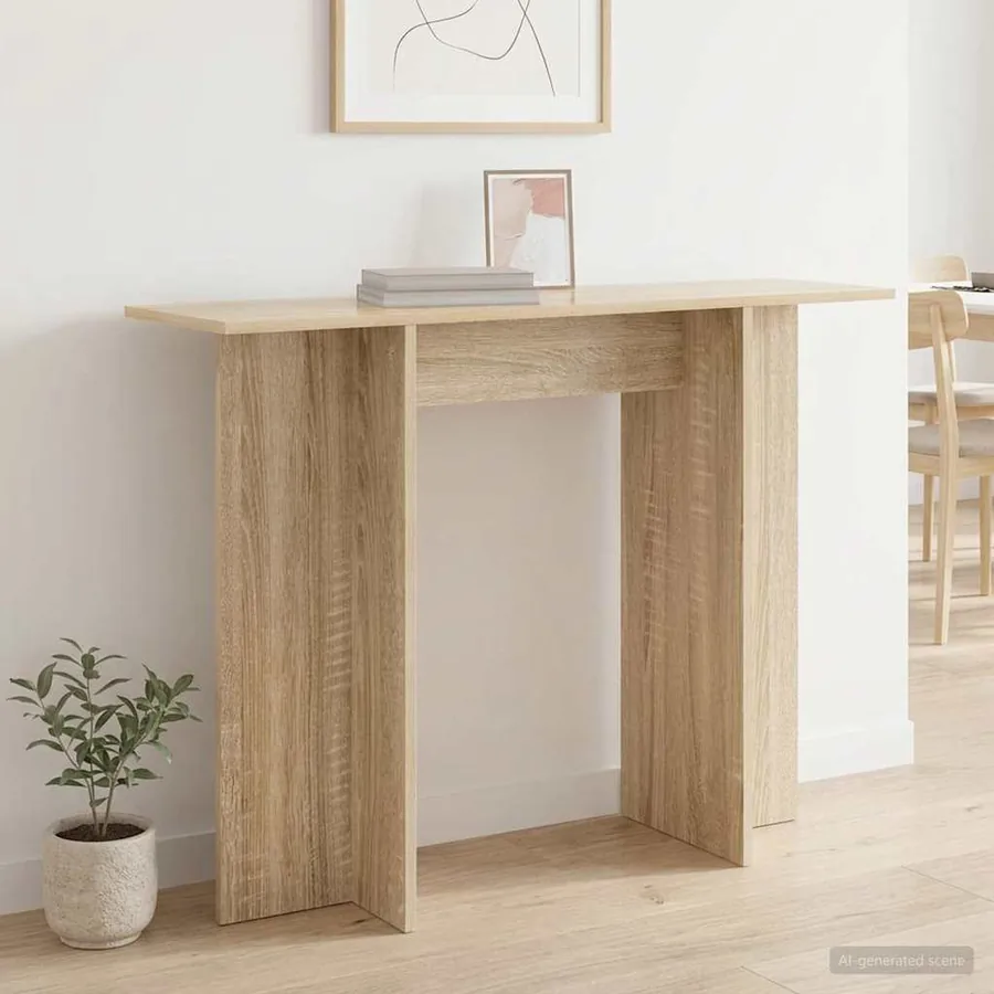 Table console Chêne Sonoma 100 x 30 x 75 cm Bois d'ingénierie