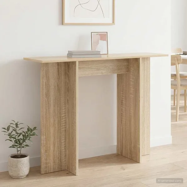 Table console Chêne Sonoma 100 x 30 x 75 cm Bois d'ingénierie