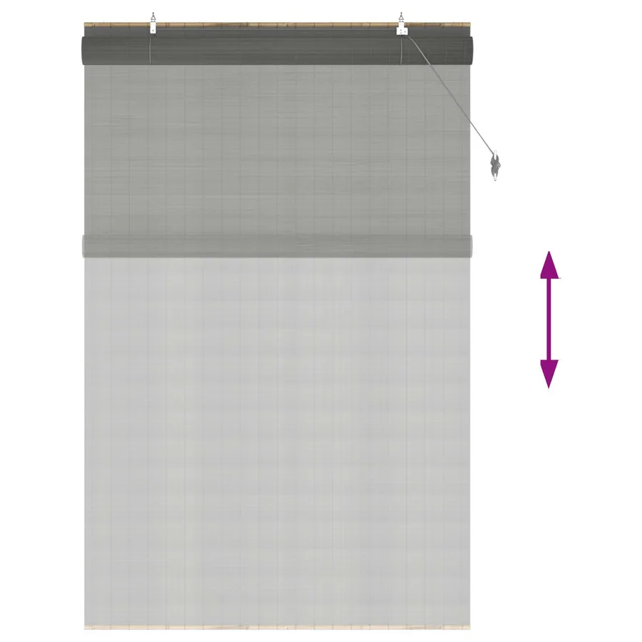 Store enrouleur Gris 140 x 220 cm Bambou - 6