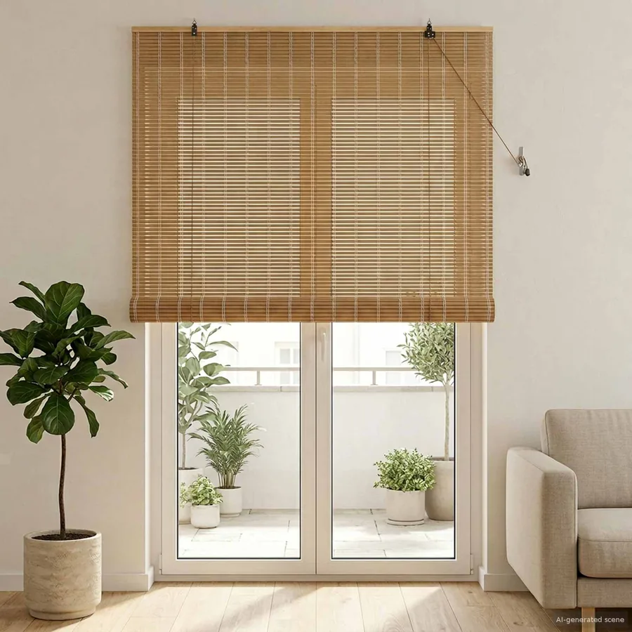 Store enrouleur Nature 130 x 220 cm Bambou