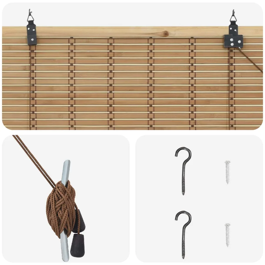Store enrouleur Nature 130 x 220 cm Bambou - 4