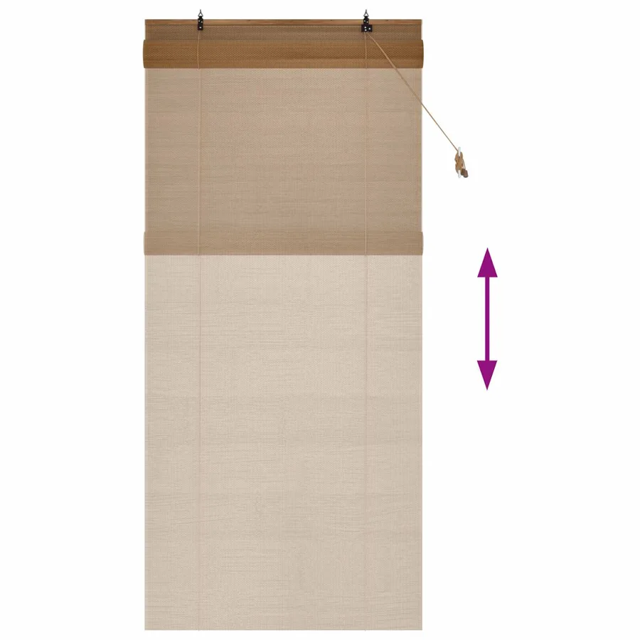 Store enrouleur Marron 120 x 220 cm Bambou - 6