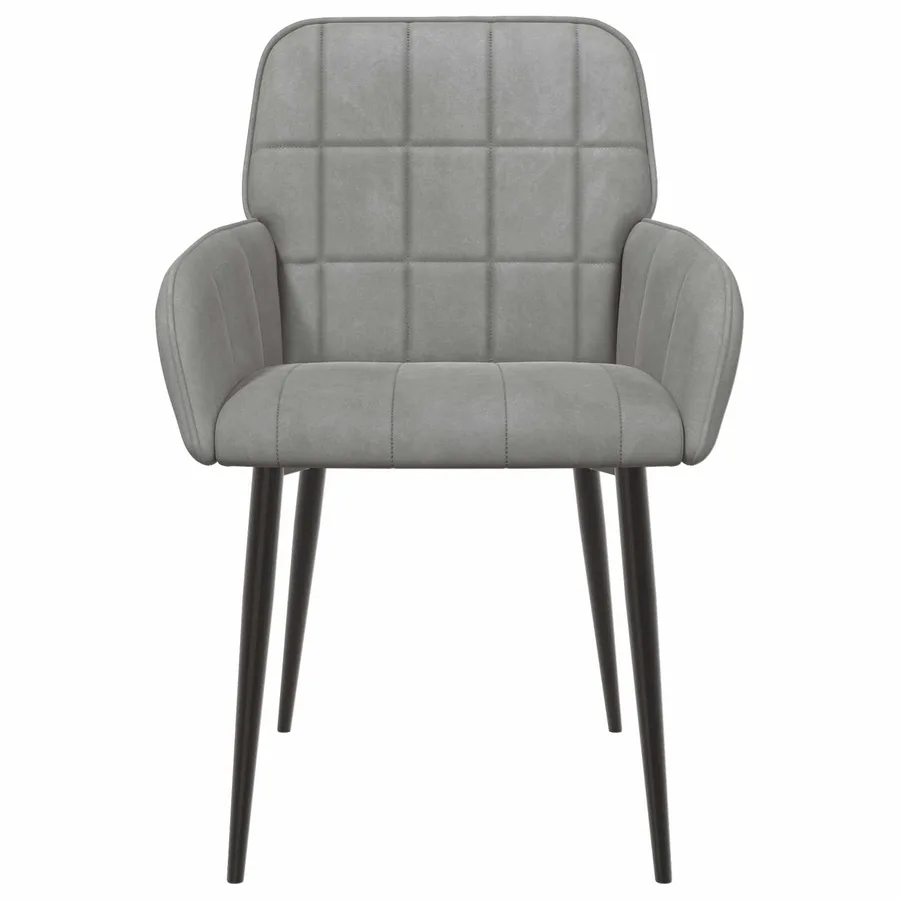 Chaises de salle à manger 6 pcs Velours Gris clair - 3
