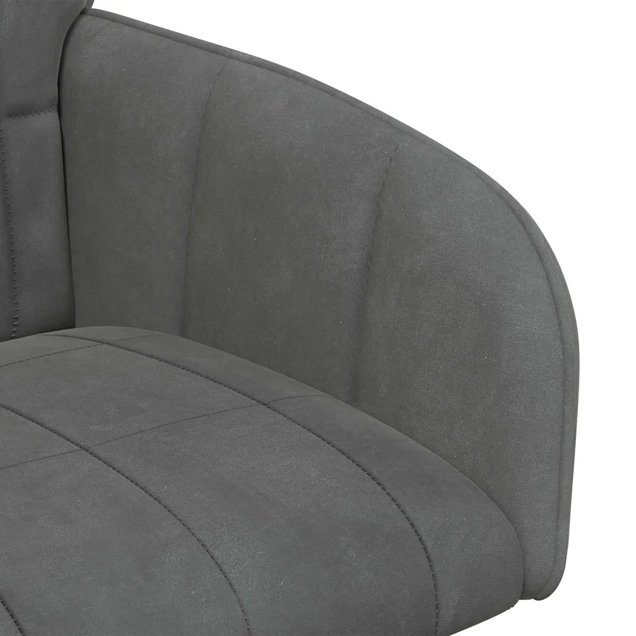 Chaises de salle à manger 2 pcs Velours Gris foncé - 6