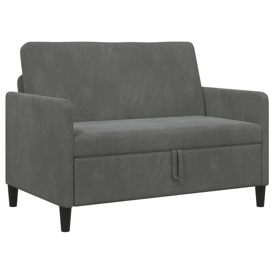 Sofa avec rangement Gris foncé 122 x 78 x 87 cm Polyester - 2