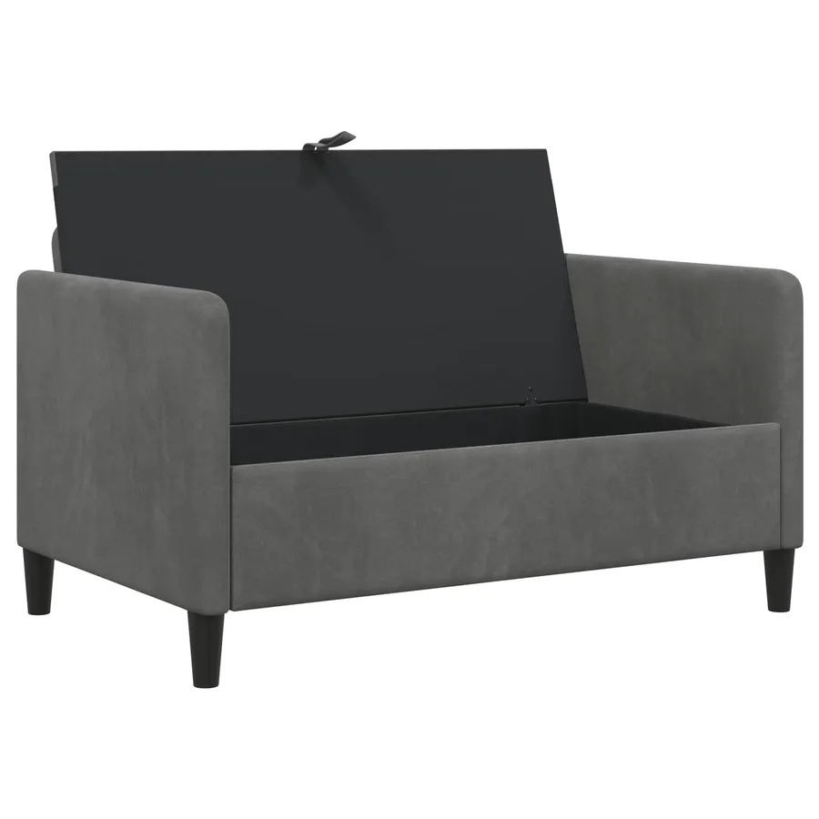 Sofa avec rangement Gris foncé 122 x 78 x 87 cm Polyester - 4